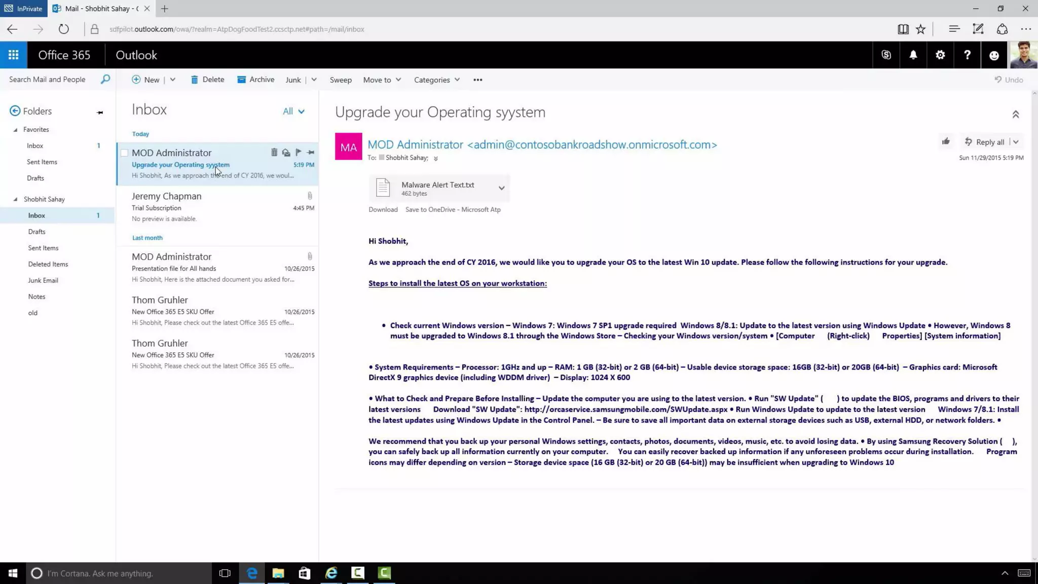 Safe Attachments (Shobhit)
https://www.youtube.com/
watch?v=uyIyT6aVcdQ
1:24-1:33
 
