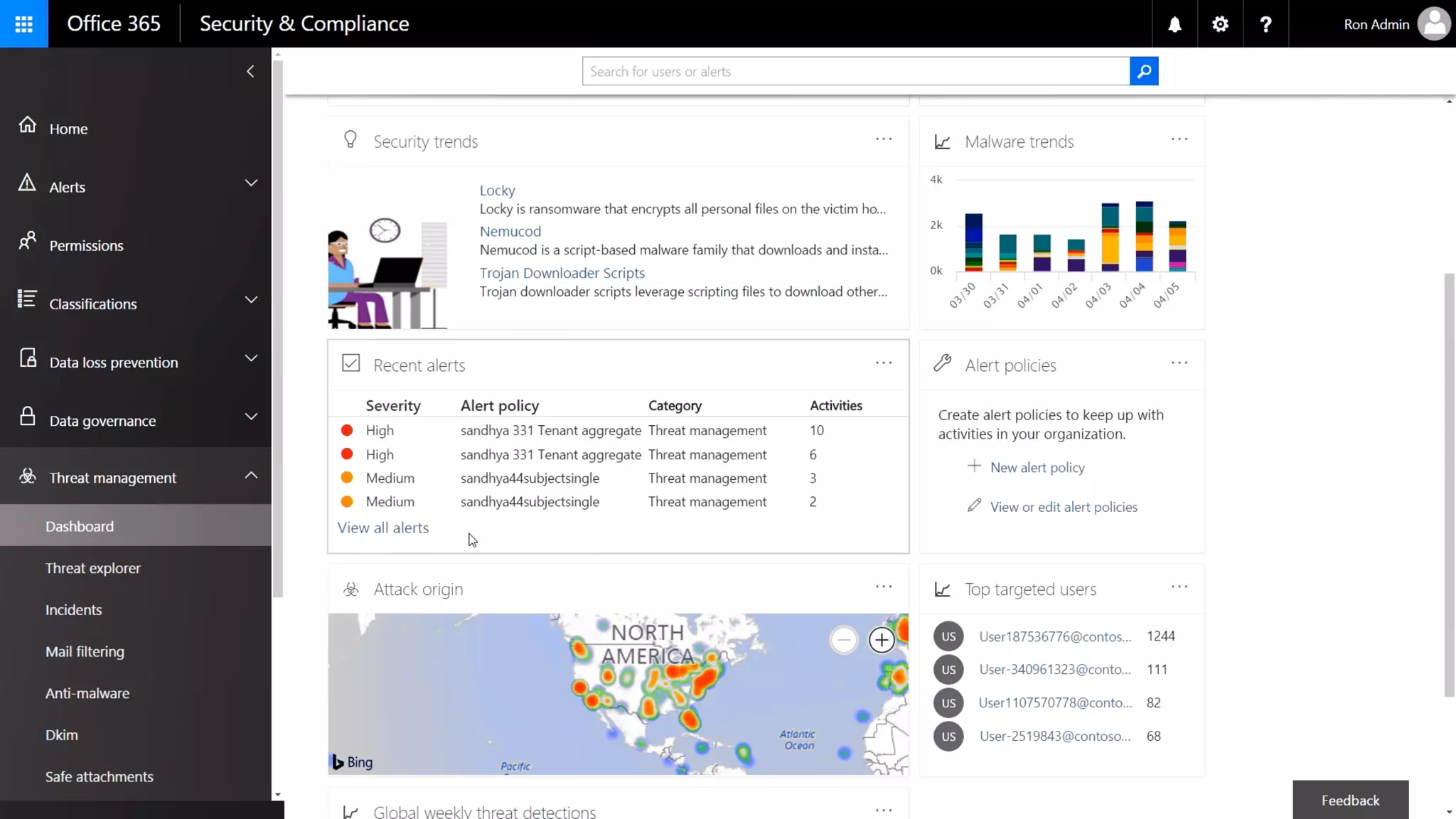 Office Threat Intelligent
https://www.youtube.com/
watch?v=HkQZR9RBbPE
11:25-11:35
 