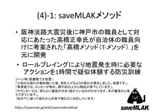 (4)-1: saveMLAK
•
T-
•
1
https://savemlak.jp/wiki/savemlakmethod
 