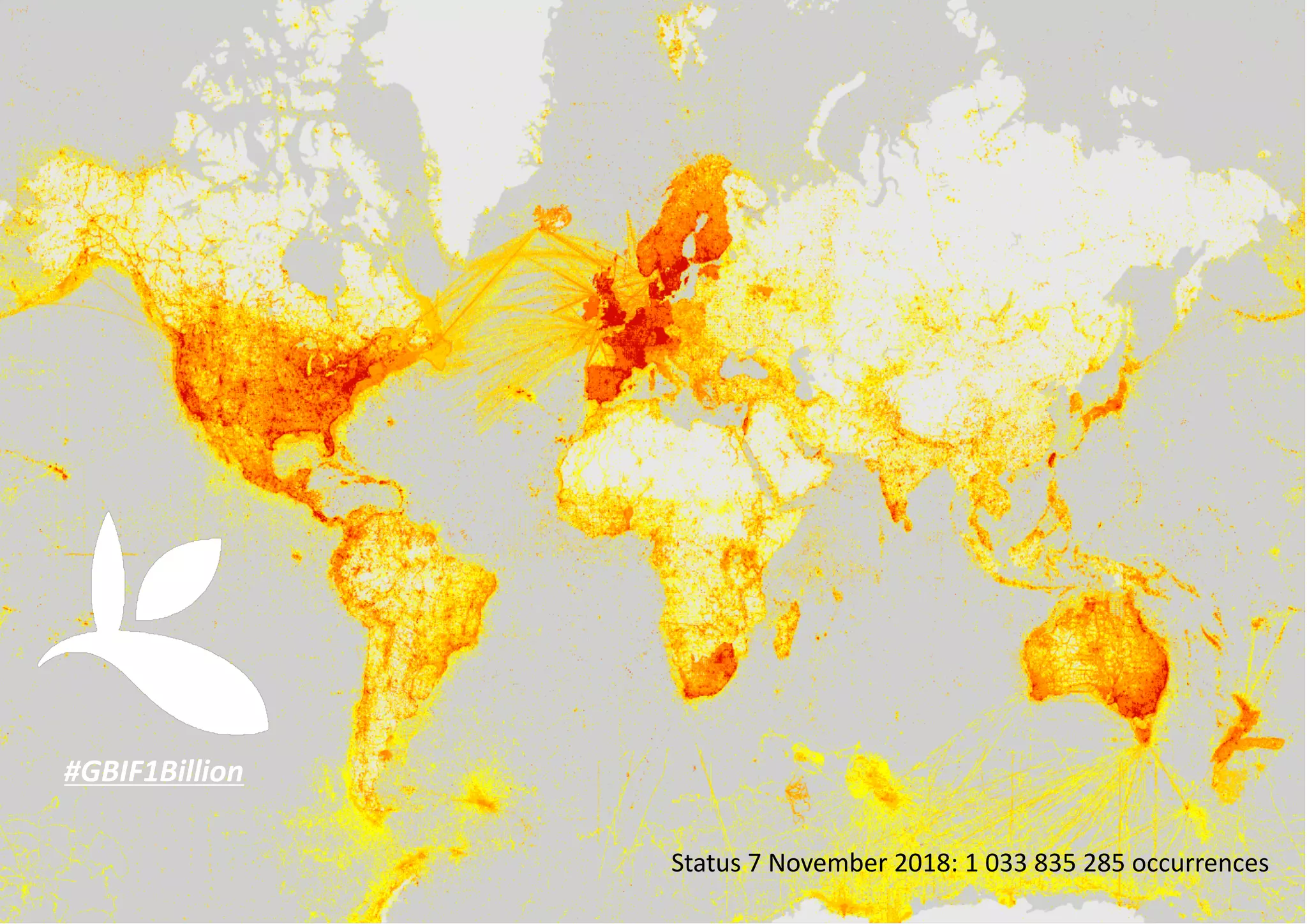 #GBIF1Billion
Status 7 November 2018: 1 033 835 285 occurrences
 