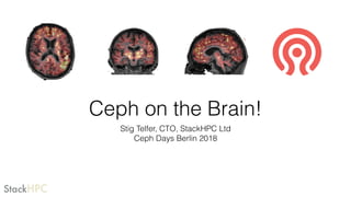 StackHPC
Ceph on the Brain!
Stig Telfer, CTO, StackHPC Ltd
Ceph Days Berlin 2018
 