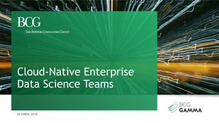 OCTOBER, 2018
Cloud-Native Enterprise
Data Science Teams
 