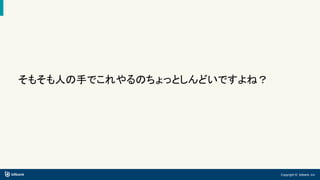 Copyright © bitbank, inc.
そもそも人の手でこれやるのちょっとしんどいですよね？
 