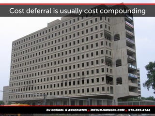 Cost deferral is usually cost compounding
 