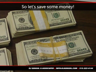 So let's save some money!
 