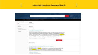Integrated Experience: Federated Search
 