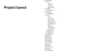 Project layout
 