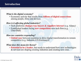 The Digital Economy & Global Value Chains: Implications for Korea | PDF