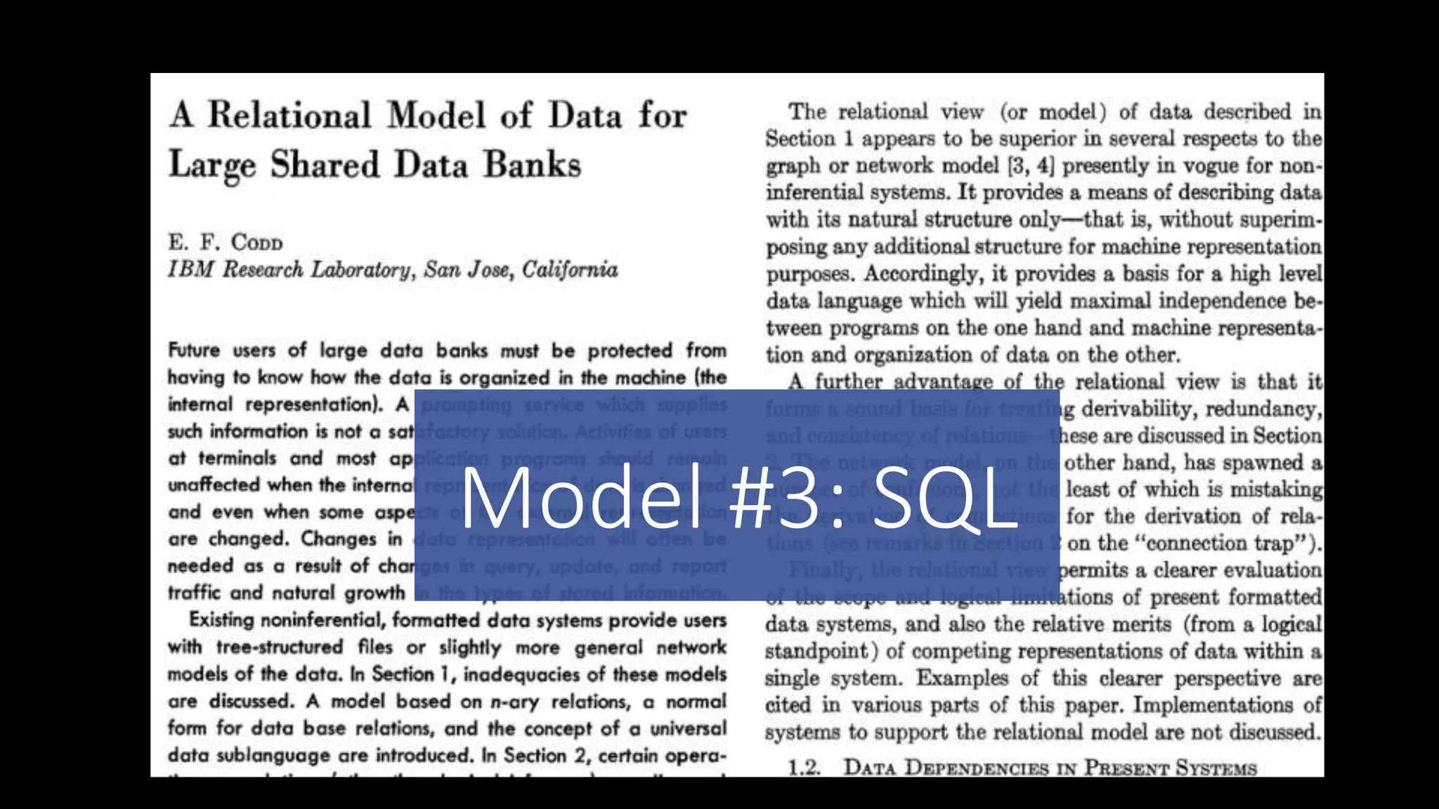 Model #3: SQL
 