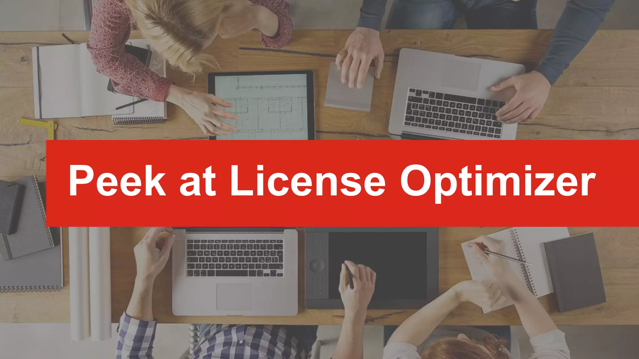 Peek at License Optimizer
 