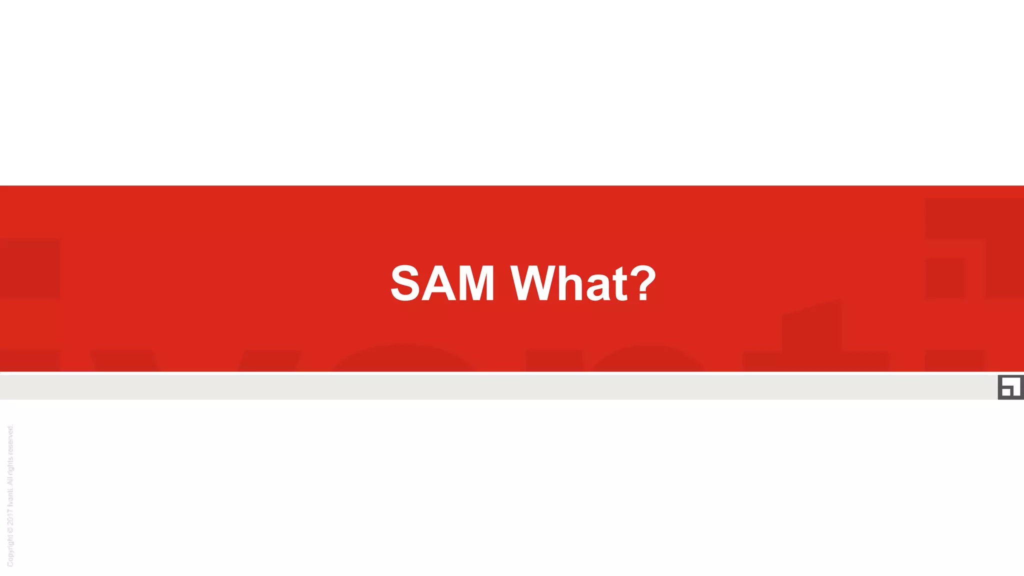 SAM What?
 
