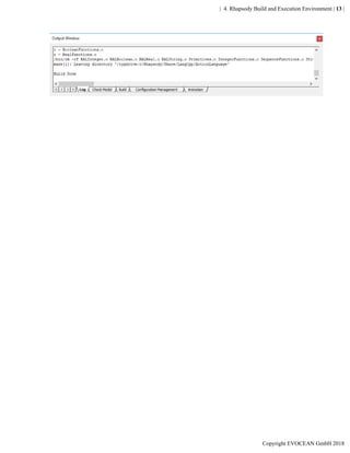 | 4. Rhapsody Build and Execution Environment | 13 |
Copyright EVOCEAN GmbH 2018
 