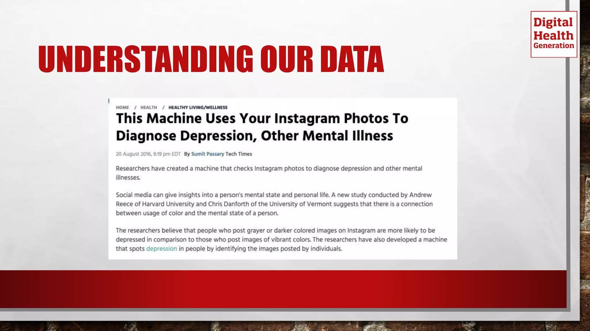 UNDERSTANDING OUR DATA
 
