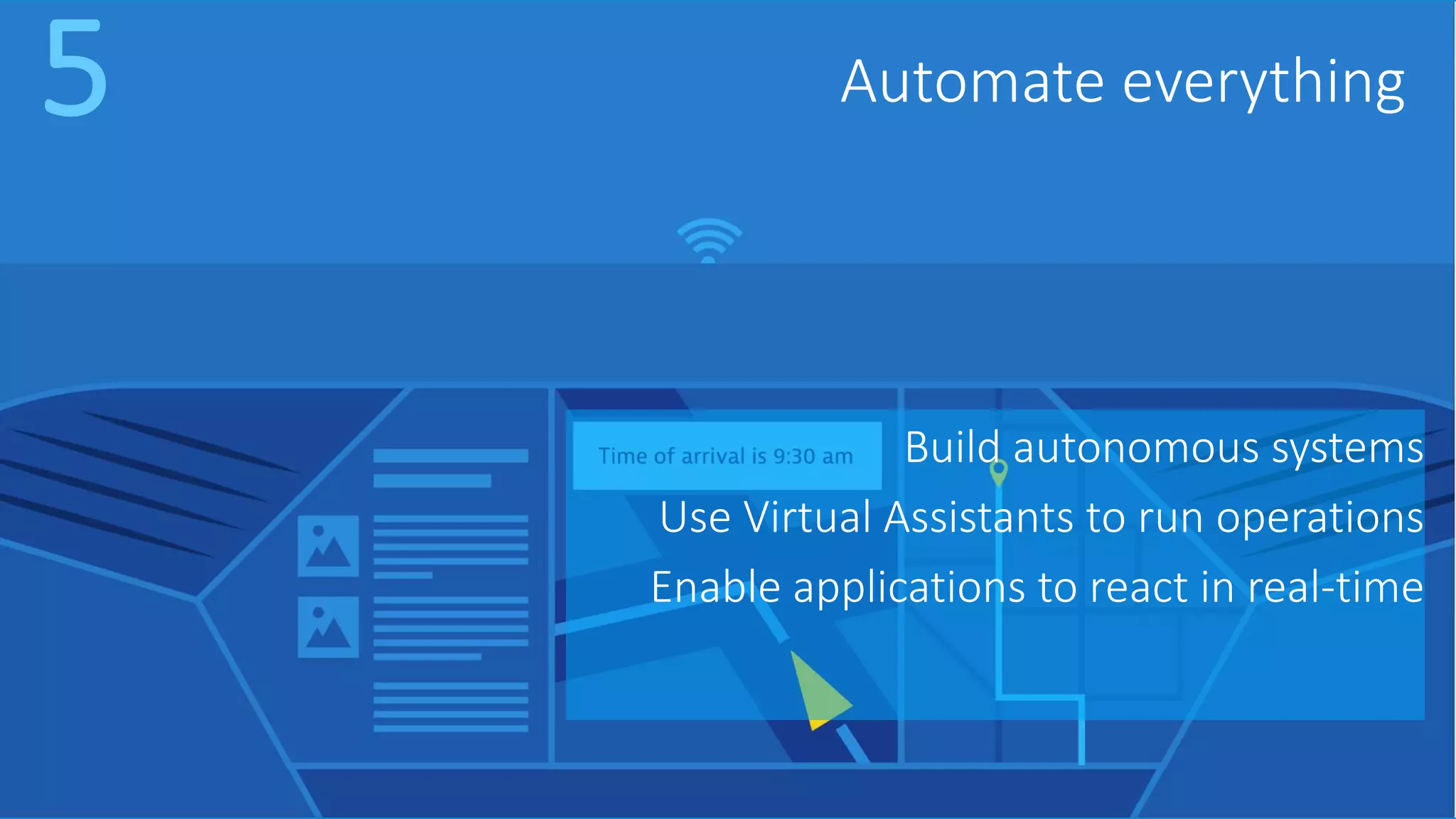 Automate everything Build autonomous systems Use Virtual Assistants to run operations Enable applications to react in real-time 5 