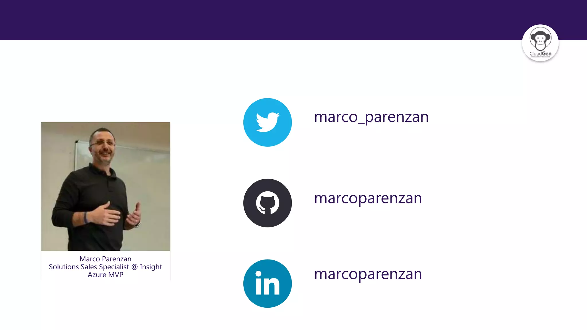 marco_parenzan
marcoparenzan
marcoparenzan
Marco Parenzan
Solutions Sales Specialist @ Insight
Azure MVP
 
