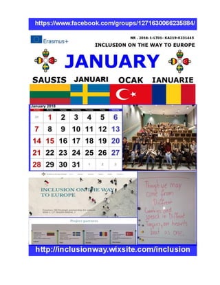 INCLUSION ON THE WAY TO EUROPE CALENDAR 2018