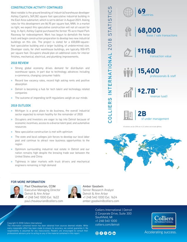 Detroit Q3 2018 Industrial Market Report
