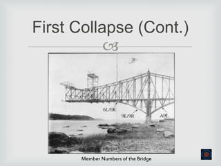 
First Collapse (Cont.)
Member Numbers of the Bridge
 