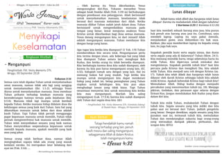 Warta Jemaat GPdI Immanuel Rerer 1 Tahun 2018 | PDF