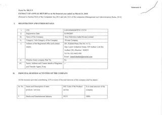 2018.03.31 Eros Television Directors Report 2