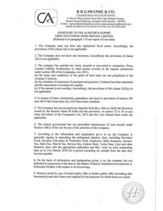 2018.03.31 Eros Television Directors Report