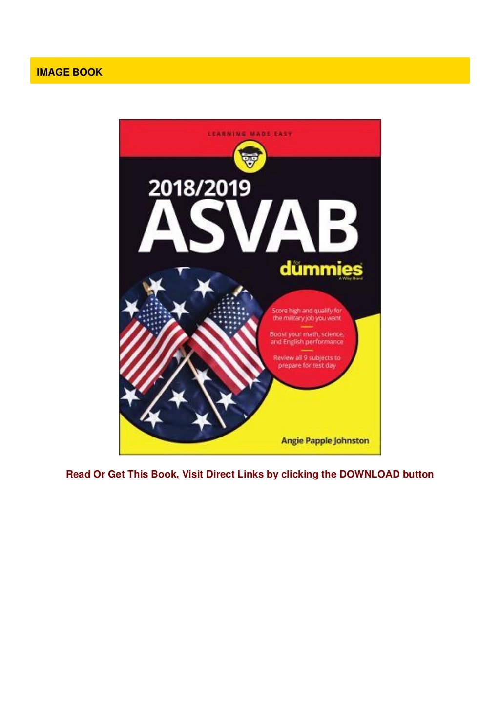 [txt] 2018 / 2019 ASVAB for Dummies Ebook