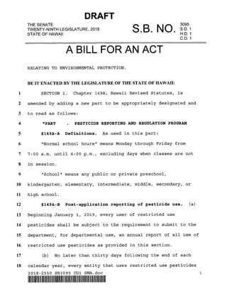 The state Senate's proposed conference draft for SB 3095.