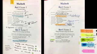 annotation exemplars - side-by-side - act 1 macbeth | PPTX