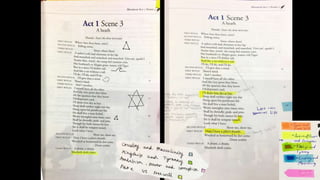 annotation exemplars - side-by-side - act 1 macbeth | PPTX