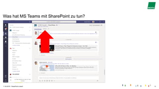 |
Was hat MS Teams mit SharePoint zu tun?
11.04.2018 SharePoint is back! 13
 