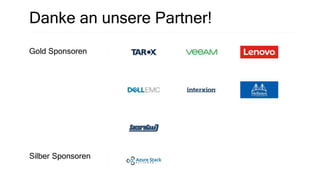 Danke an unsere Partner!
Gold Sponsoren
Silber Sponsoren
 