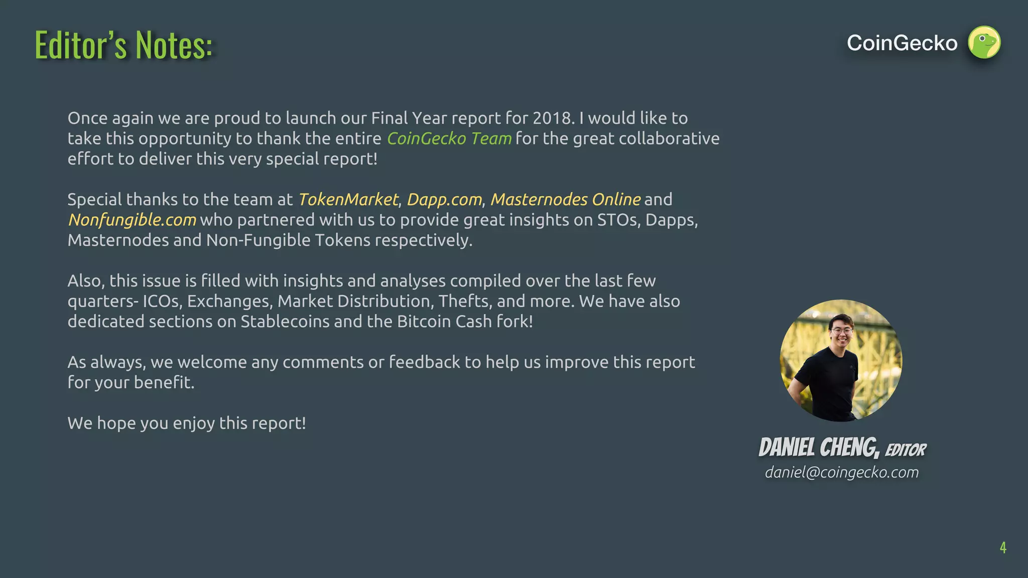 CoinGecko 2018 Full Year Cryptocurrency Report | PDF