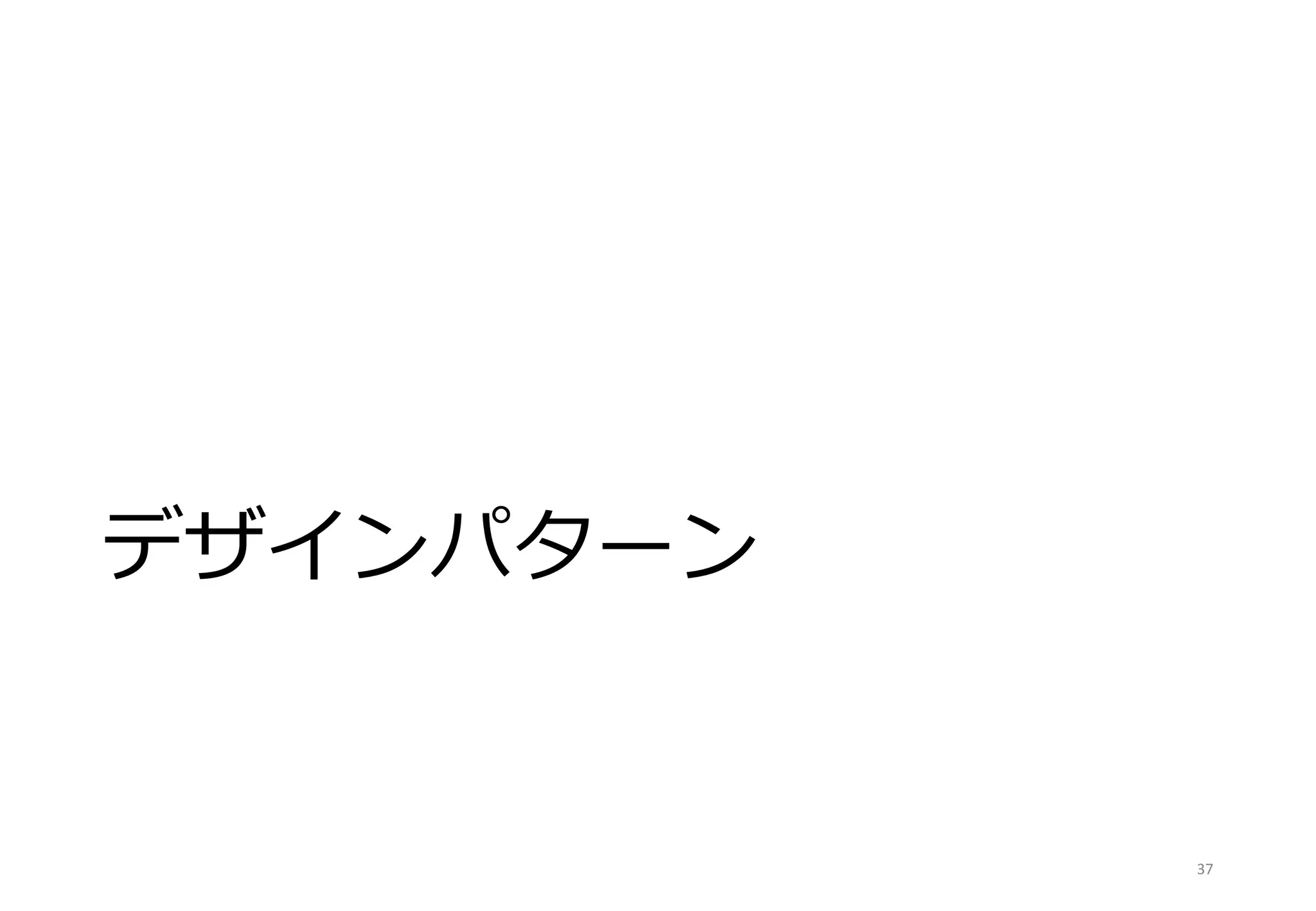 デザインパターン
37
 