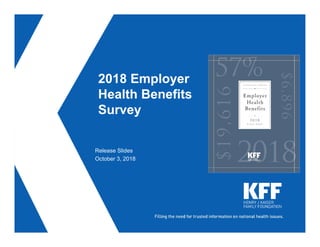 2018 Employer
Health Benefits
Survey
Release Slides
October 3, 2018
 