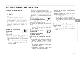 5
5FTUJHPEFBEWFSUFODJB
EFMTJTUFNBEJTUSJCVDJ䜽O
EFMBGVFS[BEFGSFOBEP
FMFDUS䜽OJDB #%
TUPT EPT UFTUJHPT EF BEa
WFSUFODJBTFJMVNJOBOBMNJTa
NP UJFNQP EVSBOUF MB DPOa
EVDDJ䜽O
䳜 4JFM#4ZFMTJTUFNBEFGSFOBEPOPSa
NBMOPGVODJPOBODPSSFDUBNFOUF
OFTUFDBTP MMFWFFMWFI䜷DVMPBVOUBa
MMFSQSPGFTJPOBMQBSBRVFMPJOTQFDDJPa
OFO,JBSFDPNJFOEBWJTJUBSVODFOUSP
EFTFSWJDJPEJTUSJCVJEPS,JBBVUPSJ[Ba
EP
%735/$*
 5FTUJHPEFBEWFSUFODJBEFMTJTa
UFNBEJTUSJCVDJ䜽OEFMBGVFS[B
EFGSFOBEPFMFDUS䜽OJDB #%
4JMPTEPTUFTUJHPTEFBEWFSUFODJBEFM
#4ZEFMM䜷RVJEPEFGSFOPTZEFMGSFa
OPEFFTUBDJPOBNJFOUPTFFODJFOEFO
FM TJTUFNB EF GSFOBEP OP GVODJPOB
DPSSFDUBNFOUF Z QPES䜷B QSPEVDJSTF
VOB TJUVBDJ䜽O JNQSFWJTUB Z QFMJHSPTB
FODBTPEFGSFOBEBCSVTDB
$POUJO䝄B
$POUJO䝄B
O FTUF DBTP  FWJUF DPOEVDJS B HSBO
WFMPDJEBEZMBTGSFOBEBTCSVTDBT
-MFWFFMWFI䜷DVMPBVOUBMMFSQSPGFTJPa
OBMMPBOUFTQPTJCMFQBSBRVFMPJOTa
QFDDJPOFO,JBSFDPNJFOEBWJTJUBSVO
DFOUSP EF TFSWJDJP  EJTUSJCVJEPS ,JB
BVUPSJ[BEP
/05
 5FTUJHPEFBEWFSUFODJBEFMTJTa
UFNBEJTUSJCVDJ䜽OEFMBGVFS[B
EFGSFOBEPFMFDUS䜽OJDB #%
4J FM UFTUJHP EF BEWFSUFODJB EFM #4
TF FODJFOEF P TJ BNCPT UFTUJHPT EF
BEWFSUFODJBEFM#4ZEFMM䜷RVJEPEF
GSFOPTZEFMGSFOPEFFTUBDJPOBNJFOa
UP TF FODJFOEFO  FM WFMPD䜷NFUSP  FM
DVFOUBLJM䜽NFUSPTPFMDVFOUBLJM䜽NFa
USPT QBSDJBM QPES䜷BO OP GVODJPOBS
EFN䜫T  FM UFTUJHP EF BEWFSUFODJB
14QPES䜷BFODFOEFSTFZQPES䜷BBVa
NFOUBSPSFEVDJSTFFMFTGVFS[PEFMB
EJSFDDJ䜽O
$POUJO䝄B
$POUJO䝄B
O FTUF DBTP  MMFWF FM WFI䜷DVMP B VO
UBMMFSQSPGFTJPOBMMPBOUFTQPTJCMFQBa
SBRVFMPJOTQFDDJPOFO
,JB SFDPNJFOEB WJTJUBS VO DFOUSP EF
TFSWJDJPEJTUSJCVJEPS,JBBVUPSJ[BEP
5FTUJHPEFBEWFSUFODJBEF
MBEJSFDDJ䜽OBTJTUJEB
FMFDUS䜽OJDB 14  TJFTU䜫
FRVJQBEP
TUF UFTUJHP EF BEWFSUFODJB TF FODJFOa
EF
䳜 MDPMPDBSFMJOUFSSVQUPSEFFODFOEJEP
P FM CPU䜽O /(*/ 45354501 JOJa
DJPQBSBEB EFM NPUPS  FO MB QPTJDJ䜽O
0/
 TUFUFTUJHPJOEJDBEPSTFFODJFOEF
EFTQV䜳T EF DPMPDBS MB MMBWF EF FOa
DFOEJEPFOMBQPTJDJ䜽O0/Z BDPOa
UJOVBDJ䜽O  TF BQBHB BM USBOTDVSSJS
VOPTTFHVOEPT
䳜 4JFYJTUFVOQSPCMFNBDPOFM14
OFTUFDBTP MMFWFFMWFI䜷DVMPBVOUBa
MMFSQSPGFTJPOBMQBSBRVFMPJOTQFDDJPa
OFO,JBSFDPNJFOEBWJTJUBSVODFOUSP
EFTFSWJDJPEJTUSJCVJEPS,JBBVUPSJ[Ba
EP
 


$BSBDUFS䜷TUJDBTEFTVWFI䜷DVMP
 