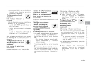 TUFUFTUJHPJOEJDBEPSTFJMVNJOBEVSBOa
UFTFHVOEPTZTFBQBHB
䳜 4JFMWFI䜷DVMPOPQVFEFEFUFDUBSMBMMBa
WF JOUFMJHFOUF EFOUSP EFM WFI䜷DVMP
DVBOEPFMCPU䜽O/(*/45354501
JOJDJPQBSBEB EFM NPUPS  FTU䜫 FO MB
QPTJDJ䜽O0/
OFTUFDBTP MMFWFFMWFI䜷DVMPBVOUBa
MMFSQSPGFTJPOBMQBSBRVFMPJOTQFDDJPa
OFO,JBSFDPNJFOEBWJTJUBSVODFOUSP
EFTFSWJDJPEJTUSJCVJEPS,JBBVUPSJ[Ba
EP
TUFUFTUJHPJOEJDBEPSQBSQBEFB
䳜 4J MB QJMB EF MB MMBWF JOUFMJHFOUF FTU䜫
EFTDBSHBEB
 OFTUFNPNFOUP OPQVFEFBSSBOa
DBS FM NPUPS 4JO FNCBSHP  QVFEF
BSSBODBSFMNPUPSTJQVMTBFMCPU䜽O
/(*/45354501 JOJDJPQBSBEB
EFMNPUPS DPOMBMMBWFJOUFMJHFOUF
1BSB PCUFOFS N䜫T JOGPSNBDJ䜽O
DPOTVMUF 䳖SSBORVF EFM NPUPS䳗 FO
MBQ䜫HJOB 
䳜 4JFYJTUFVOQSPCMFNBDPOFMTJTUFNB
JONPWJMJ[BEPS
OFTUFDBTP MMFWFFMWFI䜷DVMPBVOUBa
MMFSQSPGFTJPOBMQBSBRVFMPJOTQFDDJPa
OFO,JBSFDPNJFOEBWJTJUBSVODFOUSP
EFTFSWJDJPEJTUSJCVJEPS,JBBVUPSJ[Ba
EP
5FTUJHPJOEJDBEPSEFM
JOUFSNJUFOUF
TUF UFTUJHP JOEJDBEPS QBSa
QBEFB
䳜 MFODFOEFSMPTJOUFSNJUFOUFT

4J TF QSPEVDF BMHVOP EF MPT DBTPT TJa
HVJFOUFT  QPES䜷B QSPEVDJSTF VO GBMMP FO
FMTJTUFNBEFMPTJOUFSNJUFOUFTOFTUF
DBTP MMFWFFMWFI䜷DVMPBVOUBMMFSQSPGFa
TJPOBMQBSBRVFMPJOTQFDDJPOFO,JBSFa
DPNJFOEB WJTJUBS VO DFOUSP EF TFSWJa
DJPEJTUSJCVJEPS,JBBVUPSJ[BEP
 MUFTUJHPJOEJDBEPSOPQBSQBEFB TJOP
RVFTFJMVNJOB
 MUFTUJHPJOEJDBEPSQBSQBEFBN䜫TS䜫a
QJEBNFOUF
 MUFTUJHPJOEJDBEPSOPTFFODJFOEF
5FTUJHPJOEJDBEPSEFMBT
MVDFTEFDSVDF TJFTU䜫
FRVJQBEP
TUF UFTUJHP JOEJDBEPS TF
FODJFOEF
䳜 $VBOEPMPTGBSPTFTU䜫OFODFOEJEPT
5FTUJHPJOEJDBEPSEFMV[
EFDBSSFUFSB
TUF UFTUJHP JOEJDBEPS TF
FODJFOEF
䳜 $VBOEPMPTGBSPTFTU䜫OFODFOEJEPTZ
FOMBQPTJDJ䜽OEFMVDFTEFDBSSFUFSB
䳜 $VBOEPMBQBMBODBEFMPTJOUFSNJUFOa
UFT TF UJSB B MB QPTJDJ䜽O EF S䜫GBHBT
QBSBFMBEFMBOUBNJFOUP
5FTUJHPJOEJDBEPSEFMVDFT
FODFOEJEBT
TUF UFTUJHP JOEJDBEPS TF
FODJFOEF
䳜 $VBOEP MPT QJMPUPT USBTFSPT P MPT GBa
SPTFTU䜫OFODFOEJEPT
5FTUJHPJOEJDBEPSEFMB
MV[BOUJOJFCMBEFMBOUFSB
TJFTU䜫FRVJQBEP
TUF UFTUJHP JOEJDBEPS TF
FODJFOEF
䳜 $VBOEPMBTMVDFTBOUJOJFCMBEFMBOUFSBT
FTU䜫OFODFOEJEBT
 


$BSBDUFS䜷TUJDBTEFTVWFI䜷DVMP
 