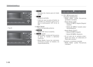 $
$BSBDUFS䜷TUJDBTEFMFRVJQPEF
BVEJP
6OJEBEQSJODJQBM
䳜5JQP$
䳜5JQP%
䙓 -BT DBSBDUFS䜷TUJDBT SFBMFT EFM WFI䜷a
DVMPQPES䜷BOEJGFSJSEFMBJNBHFO

䳜 3FQSPEVDF FM NPEP 3BEJP '.
. 
䳜 $BEBWF[RVFTFQVMTBFMCPU䜽O MB
WFOUBOBFNFSHFOUFEFMNPEPSBa
EJPTFNPTUSBS䜫PTFDFSSBS䜫
䳜 -B WFOUBOB FNFSHFOUF EFM NPEP
SBEJP OP TF NPTUSBS䜫 DVBOEP FM
CPU䜽O 
4561$-0$, BKVTUF
SFMPK   %JTQMBZ QBOUBMMB 
.PEFQPQVQ WFOUBOBFNFSHFOa
UFEFNPEP FTU䜳FO0GG BQBHBa
EP 

䳜 3FQSPEVDF FM NPEP 64# J1PE䛸
#5VEJPZ69
䳜 $BEBWF[RVFTFQVMTBFMCPU䜽O MB
WFOUBOBFNFSHFOUFEFMNPEPTPa
QPSUFTTFWJTVBMJ[BS䜫PDFSSBS䜫
䳜 -B WFOUBOB FNFSHFOUF EFM NPEP
TPQPSUFT OP TF NPTUSBS䜫 DVBOEP
FM CPU䜽O 
4561$-0$, BKVTUF
SFMPK   %JTQMBZ QBOUBMMB 
.PEFQPQVQ WFOUBOBFNFSHFOa
UFEFNPEP FTU䜳FO0GG BQBHBa
EP 

䳜 1BTBBMBQBOUBMMB1IPOF UFM䜳GPa
OP 
䳜 4J#MVFUPPUI䛸OPFTU䜫DPOFDUBEP
TF NVFTUSB MB QBOUBMMB #MVFa
UPPUI䛸 1BJS$POOFDUJPO FNQBSFa
KBNJFOUPDPOFYJ䜽OEF#MVFUPPUI 

MQVMTBSS䜫QJEBNFOUF
䳜 .PEP 3BEJP CVTDB MBT GSFDVFOa
DJBTEFSFUSBOTNJTJ䜽O
䳜 .PEP .FEJB DBNCJB MB QJTUB  FM
BSDIJWPPFMU䜷UVMP FYDFQUP69 
MQVMTBSZNBOUFOFSQVMTBEP
䳜 .PEP3BEJPMBGSFDVFODJBTFDPOa
USPMB NFEJBOUF  QBTP S䜫QJEBa
NFOUF M MJCFSBS FM CPU䜽O EFTa
QV䜳T EF QVMTBSMP Z NBOUFOFSMP
QVMTBEP CVTDBMBTGSFDVFODJBTEF
SFUSBOTNJTJ䜽O
䳜 .PEP .FEJB SFCPCJOB P BWBO[B
S䜫QJEBNFOUF MB DBODJ䜽O FYDFQUP
#5VEJP 69 
 .BOEP 
䳜 .BOEP EF DPOFYJ䜽O DPOFDUB
EFTDPOFDUBFMTVNJOJTUSPFM䜳DUSJDP
BMQVMTBSFMNBOEP
䳜 .BOEPEFWPMVNFOBKVTUBFMWPa
MVNFOBMHJSBSFMNBOEPBJ[RVJFSa
EBEFSFDIB
䳜 5JQP$
4JTUFNBEFBVEJP  

 