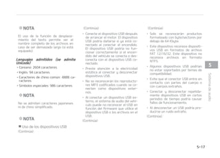 $POUJO䝄B
䳜 M EJTQPTJUJWP QPES䜷B OP GVODJPOBS
DPSSFDUBNFOUFBMVTBS64#)%%TP
64#T TVKFUPT B GBMMPT EF DPOFYJ䜽O
DBVTBEPTQPSWJCSBDJPOFTEFMWFI䜷a
DVMP
䳜

WJUFVTBSQSPEVDUPT
EFNFNPSJB64#RVF
QVFEBOVTBSTFUBNa
CJ䜳ODPNPMMBWFSPTP
BDDFTPSJPTQBSBN䜽a
WJM6TBSFTUPTQSPa
EVDUPTQPES䜷BEB䜻BS
MBDMBWJKB64#
䳜 $POFDUBS VO EJTQPTJUJWP .1 P VO
UFM䜳GPOP QPS WBSJPT DBOBMFT  DPNP
69#5 P BVEJP64#  QPES䜷B DBVa
TBS SVJEPT P VO GVODJPOBNJFOUP
BOPSNBM
䳜 6UJMJDF EJTQPTJUJWPT 64#  QBSB
MPHSBSVOBNFKPSDPNQBUJCJMJEBEM
UBNB䜻P N䜫YJNP BENJUJEP EFM EJTa
QPTJUJWPFTEF(#
/05
 6UJMJ[BDJ䜽OEFMJ1PE䛸
䳜 J1PE䛸FTVOBNBSDBSFHJTUSBEBEF
QQMF*OD
䳜 1BSBVTBSFMJ1PE䛸FOFMTJTUFNBEF
BVEJP EF TV WFI䜷DVMP  EFCF VUJMJ[BS
VODBCMFFYDMVTJWPEFMJ1PE䛸 FMDBa
CMF RVF TF TVNJOJTUSB BM DPNQSBS
QSPEVDUPTJ1PE䛸J1IPOF䛸 
䳜 4J FM J1PE䛸 TF DPOFDUB BM WFI䜷DVMP
EVSBOUF MB SFQSPEVDDJ䜽O  QPES䜷B
QSPEVDJSTFVOSVJEPBHVEPEVSBOUF
 TFHVOEPT JONFEJBUBNFOUF
EFTQV䜳TEFMBDPOFYJ䜽O4JFTQPTJa
CMF  DPOFDUF FM J1PE䛸 BM WFI䜷DVMP
DPOFMJ1PE䛸QBSBEPFOQBVTB
䳜 $VBOEP FM FODFOEJEP EFM WFI䜷DVMP
TFFODVFOUSBFO$$ BDDFTPSJPT V
0/ BDUJWBEP BMDPOFDUBSFMJ1PE䛸
DPOFMDBCMFEFMJ1PE䛸 FTUFDBSHBS䜫
FM J1PE䛸 B USBW䜳T EFM TJTUFNB EF
BVEJPEFMWFI䜷DVMP
$POUJO䝄B
$POUJO䝄B
䳜 M DPOFDUBSMP DPO FM DBCMF EFM
J1PE䛸  BTFH䝄SFTF EF JOUSPEVDJS
DPNQMFUBNFOUFMBDMBWJKBQBSBFWJa
UBSJOUFSGFSFODJBTFOMBDPNVOJDBa
DJ䜽O
䳜 $VBOEP MBT DBSBDUFS䜷TUJDBT EFM
FDVBMJ[BEPS EF VO EJTQPTJUJWP FYa
UFSOP DPNPFMJ1PE䛸ZEFMTJTUFNB
EF BVEJP FTU䜫O BDUJWBT BM NJTNP
UJFNQP MPTFGFDUPTEFMFDVBMJ[BEPS
QPES䜷BOTPMBQBSTFZDBVTBSVOEFa
UFSJPSP EFM TPOJEP Z EJTUPSTJ䜽O 4J
FTQPTJCMF EFTBDUJWFFMFDVBMJ[BEPS
EFM EJTQPTJUJWP FYUFSOP TJ FTU䜫 DPa
OFDUBEPBMTJTUFNBEFBVEJP
䳜 1PES䜷B QSPEVDJSTF SVJEP NJFOUSBT
FMJ1PE䛸PVOEJTQPTJUJWP69FTU䜫O
DPOFDUBEPT 4J OP TF VTBO EJDIPT
EJTQPTJUJWPT EFTDPO䜳DUFMPTEFMEJTa
QPTJUJWPZHV䜫SEFMPT
$POUJO䝄B
 


4JTUFNBEFBVEJP
 