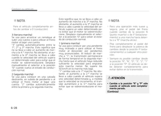 䳜 M SFOEJNJFOUP Z FM DPOTVNP 䜽QUJNP
EFM WFI䜷DVMP TF DPOTJHVF QJTBOEP Z
TPMUBOEP TVBWFNFOUF FM QFEBM EFM
BDFMFSBEPS

%735/$*
䳜 䛫CS䜽DIFTFTJFNQSFFMDJOUVS䜽OO
DBTP EF DPMJTJ䜽O  VOB QFSTPOB TJO
DJOUVS䜽OUJFOFN䜫TSJFTHPEFTVGSJS
VOB MFTJ䜽O HSBWF P MB NVFSUF RVF
VOB QFSTPOB RVF T䜷 MMFWF FM DJOUVa
S䜽O
䳜 WJUF DPOEVDJS B HSBO WFMPDJEBE BM
HJSBSPBMBDFSDBSTFBVOBDVSWB
䳜 /P SFBMJDF NPWJNJFOUPT S䜫QJEPT
DPO FM WPMBOUF  DPNP DBNCJPT EF
DBSSJMCSVTDPTPHJSPTCSVTDPTS䜫QJa
EPT
䳜 M SJFTHP EF WVFMDP BVNFOUB NVa
DIPTJQJFSEFFMDPOUSPMEFMWFI䜷DVMP
BHSBOWFMPDJEBE
䳜 -BQ䜳SEJEBTEFDPOUSPMTFQSPEVDFO
OPSNBMNFOUF DVBOEP EPT SVFEBT
TF TBMFO EF MB DBSSFUFSB Z FM DPOa
EVDUPSHJSBQBSBWPMWFSBFOUSBSFO
MBDBSSFUFSB
$POUJO䝄B
$POUJO䝄B
䳜 ODBTPEFRVFTVWFI䜷DVMPTFTBMHB
EFMBDBM[BEB OPHJSFCSVTDBNFOUF
#BKFMBWFMPDJEBEBOUFTEFWPMWFSBM
DBSSJM
䳜 /VODBFYDFEBMPTM䜷NJUFTEFWFMPDJa
EBEFTUBCMFDJEPT
%735/$*
4JTVWFI䜷DVMPTFFODBMMBFOOJFWF CBa
SSP BSFOB FUD QVFEFJOUFOUBSMJCFa
SBSFMNJTNPNFEJBOUFVONPWJNJFOa
UP EF WBJW䜳O DPOEVDJFOEP IBDJB EFa
MBOUFZIBDJBBUS䜫T/PJOUFOUFSFBMJa
[BS FTUF QSPDFTP TJ TF FODVFOUSBO
QFSTPOBTVPCKFUPTDFSDBEFMWFI䜷DVa
MP%VSBOUFFMNPWJNJFOUPEFWBJW䜳O
FM WFI䜷DVMP QPES䜷B NPWFSTF CSVTDBa
NFOUFIBDJBEFMBOUFPIBDJBBUS䜫TBM
MJCFSBSTFZQSPEVDJSMFTJPOFTPEB䜻PT
BMBTQFSTPOBTVPCKFUPTDFSDBOPT
4VCJSVOBDVFTUBQSPOVODJBEB
EFTQV䜳TEFVOBQBSBEB
1BSBTVCJSVOBDVFTUBNVZQSPOVODJBEB
EFTQV䜳TEFVOBQBSBEB QJTFFMGSFOPZ
FOHSBOF MB QBMBODB FO % DPOEVDDJ䜽O 
4FMFDDJPOFMBNBSDIBBEFDVBEBTFH䝄OFM
QFTP EF MB DBSHB Z MB JODMJOBDJ䜽O EF MB
DVFTUB ZTVFMUFFMGSFOPEFNBOP1JTF
FM BDFMFSBEPS EF GPSNB HSBEVBM NJFOa
USBTTVFMUBFMGSFOPEFTFSWJDJP
$POEVDJSTVWFI䜷DVMP  

 