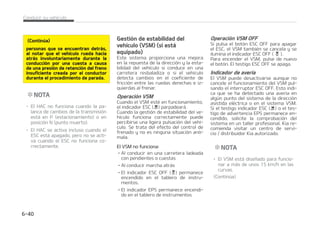 $POUJO䝄B
䳜 5PEPTMPTWFI䜷DVMPTEFCFOUFOFSFM
GSFOP EF FTUBDJPOBNJFOUP QVFTUP
BMBQBSDBSQBSBFWJUBSNPWJNJFOUPT
JOWPMVOUBSJPTEFMWFI䜷DVMPRVFQVFa
EFIFSJSBTVTPDVQBOUFTPBQFBa
UPOFT
䳜 5SBT IBCFS BQBSDBEP FM WFI䜷DVMP  BOa
UFTEFFNQF[BSBDPOEVDJS DPNQSVFa
CF RVF FM GSFOP EF FTUBDJPOBNJFOUP
OPFTU䜫QVFTUPZRVFMBMV[JOEJDBEPSB
EF GSFOP EF FTUBDJPOBNJFOUP FTU䜫
BQBHBEB
䳜 $POEVDJS QPS BHVB QVFEF IBDFS RVF
MPTGSFOPTTFNPKFO5BNCJ䜳OQVFEFO
NPKBSTFDVBOEPTFMBWBFMDPDIF-PT
GSFOPT NPKBEPT QVFEFO TFS QFMJHSPa
TPT M DPDIF QVFEF OP QBSBSTF UBO
S䜫QJEBNFOUFTJMPTGSFOPTFTU䜫ONPa
KBEPT -PT GSFOPT NPKBEPT QVFEFO
QSPWPDBS RVF FM DPDIF WBZB IBDJB VO
MBEP
1BSBTFDBSMPTGSFOPT BDDJPOFMPTGSFa
OPT QPDP B QPDP IBTUB RVF MB BDDJ䜽O
EF GSFOBEP WVFMWB B MB OPSNBMJEBE
5FOHBDVJEBEPEFNBOUFOFSFMDPDIF
CBKP DPOUSPM FO UPEP NPNFOUP 4J MB
BDDJ䜽OEFGSFOBEPOPWVFMWFBMBOPSa
NBMJEBE EFU䜳OHBTFUBOQSPOUPDPNP
SFTVMUFTFHVSPZMMFWFFMWFI䜷DVMPBVO
UBMMFSQSPGFTJPOBMQBSBRVFMPJOTQFDa
DJPOFO
,JBSFDPNJFOEBMMBNBSBVODFOUSPEF
TFSWJDJPEJTUSJCVJEPS,JBBVUPSJ[BEP
䳜 /P CBKF VOB QFOEJFOUF FO QVOUP
NVFSUP TUP FT FYUSFNBEBNFOUF
QFMJHSPTP.BOUFOHBFMDPDIFTJFNQSF
DPO NBSDIB  VUJMJDF MPT GSFOPT QBSB
CBKBS MB WFMPDJEBE  EFTQV䜳T DBNCJF B
VOBNBSDIBNFOPSQBSBRVFFMNPUPS
BMGSFOBMFBZVEFBNBOUFOFSVOBWFa
MPDJEBETFHVSB
䳜 /PTFBQPZFFOFMQFEBMEFMGSFOP
%FTDBOTBSTVQJFFOFMQFEBMEFMGSFOP
NJFOUSBTDPOEVDFQVFEFSFTVMUBSQFMJa
HSPTP QPSRVF QVFEF QSPWPDBS FM TPa
CSFDBMFOUBNJFOUPEFMPTGSFOPTZRVF
MBQ䜳SEJEBEFTVFGFDUJWJEBE5BNCJ䜳O
BVNFOUB FM EFTHBTUF EF MPT DPNQPa
OFOUFTEFMGSFOP
䳜 4J VOB SVFEB TF QJODIB EVSBOUF MB
DPOEVDDJ䜽O VUJMJDFDVJEBEPTBNFOUFFM
GSFOP Z NBOUFOHB FM DPDIF FO M䜷OFB
SFDUB NJFOUSBT BNJOPSB MB WFMPDJEBE
4JFTU䜫DPOEVDJFOEPMPTVGJDJFOUFNFOa
UF EFTQBDJP  TBMHB EF MB DBSSFUFSB Z
QBSFFOVOMVHBSTFHVSP
䳜 4JTVDPDIFFTU䜫FRVJQBEPDPOUSBOTa
NJTJ䜽OBVUPN䜫UJDB OPEFKFRVFTVDPa
DIFBDFMFSF1BSBFWJUBSRVFTFNVFWB
MFOUBNFOUF IBDJB EFMBOUF  NBOUFOHB
FMQJFGJSNFNFOUFFOFMQFEBMEFMGSFa
OPDVBOEPFMWFI䜷DVMPFTU䜳QBSBEP
$POEVDJSTVWFI䜷DVMP  

 