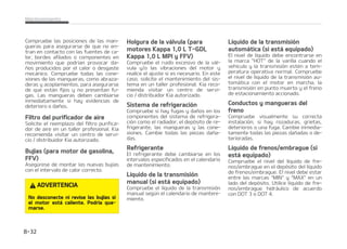 3
3'3*(3/5%-.0503 ,11 -.1* (40-*/ ''7 ,11 -.1*
MTJTUFNBEFSFGSJHFSBDJ䜽OEFBMUBQSFa
TJ䜽OUJFOFVOEFQ䜽TJUPMMFOPEFSFGSJHFa
SBOUF BOUJDPOHFMBOUF QBSB UPEP FM B䜻P
MEFQ䜽TJUPTFMMFOBFOMBG䜫CSJDB
$PNQSVFCF MB QSPUFDDJ䜽O BOUJDPOHFMBOa
UFPOJWFMEFSFGSJHFSBOUFBMNFOPTVOB
WF[BMB䜻P BMQSJODJQJPEFMBUFNQPSBEB
EFJOWJFSOPZBOUFTEFWJBKBSBVODMJNB
N䜫TGS䜷P
5/$*䜝/
䳜 4JFMNPUPSTFTPCSFDBMJFOUBEFCJEP
BVOOJWFMCBKPEFSFGSJHFSBOUFEFM
NPUPS B䜻BEJSSFGSJHFSBOUFS䜫QJEBa
NFOUF QPES䜷B DBVTBS HSJFUBT FO FM
NPUPS 1BSB FWJUBS EB䜻PT  B䜻BEB
SFGSJHFSBOUF MFOUBNFOUF FO DBOUJa
EBEFTQFRVF䜻BT
䳜 /P DPOEV[DB TJO SFGSJHFSBOUF EFM
NPUPS1PES䜷BDBVTBSFMGBMMPEFMB
CPNCBEFBHVBZFMBHBSSPUBNJFOa
UPEFMNPUPS FUD
$PNQSPCBDJ䜽OEFMOJWFMEF
SFGSJHFSBOUF
%735/$*
YUSBFSFMUBQ䜽OEFMSBa
EJBEPS
䳜 /P FYUSBJHB FM UBQ䜽O EFM SBEJBEPS
DVBOEPFMNPUPSFTU䜳FONBSDIBP
DBMJFOUF4JMPIBDF QVFEFEB䜻BSFM
TJTUFNB EF SFGSJHFSBDJ䜽O Z FM NPa
UPSEFN䜫T FMWBQPSPSFGSJHFSBOa
UF DBMJFOUF QPES䜷B QSPEVDJS HSBWFT
IFSJEBTQFSTPOBMFT
$POUJO䝄B
$POUJO䝄B
䳜 QBHVF FM NPUPS Z FTQFSF IBTUB
RVFTFFOGS䜷FYUSFNFMBTQSFDBVa
DJPOFTDVBOEPFYUSBJHBFMUBQ䜽OEFM
SBEJBEPS 3PEFF FM UBQ䜽O DPO VOB
UPBMMB HSVFTB Z H䜷SFMP EFTQBDJP FO
TFOUJEPBOUJIPSBSJPIBTUBFMQSJNFS
UPQF䜓DIFTFBUS䜫TNJFOUSBTTFMJa
CFSBMBQSFTJ䜽OEFMTJTUFNBEFSFa
GSJHFSBDJ䜽O
%FTQV䜳TEFDPOGJSNBSRVFTFIBZB
MJCFSBEPMBQSFTJ䜽O B䝄ODPOMBUPBa
MMB BQSJFUF FM UBQ䜽O IBDJB BCBKP Z
DPOUJO䝄FHJS䜫OEPMPFOTFOUJEPBOUJa
IPSBSJPIBTUBFYUSBFSMP
䳜 VORVFFMNPUPSOPFTU䜳FONBSa
DIB  OP FYUSBJHB FM UBQ䜽O P FM UBa
Q䜽O EF ESFOBKF NJFOUSBT FM NPUPS
Z FM SBEJBEPS FTU䜳O DBMJFOUFT 4F
QPES䜷B RVFNBS DPO FM SFGSJHFSBOUF
DBMJFOUF P DPO FM WBQPS RVF QVFEF
TBMJSBQSFTJ䜽O
.BOUFOJNJFOUP  

 