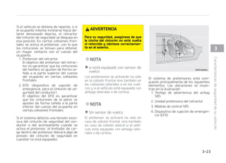 %735/$*
1BSB PCUFOFS VO CFOFGJDJP N䜫YJNP
EFMQSFUFOTPSEFMDJOUVS䜽O
 4F EFCF MMFWBS DPSSFDUBNFOUF FM
DJOUVS䜽OEFTFHVSJEBEZBKVTUBSMP
BMBQPTJDJ䜽OBEFDVBEB-FBZTJa
HBUPEBMBJOGPSNBDJ䜽OJNQPSUBOa
UF Z MBT QSFDBVDJPOFT BDFSDB EF
MBT DBSBDUFS䜷TUJDBT EF TFHVSJEBE
EFMPTPDVQBOUFTEFMWFI䜷DVMP JOa
DMVZFOEP DJOUVSPOFT Z BJSCBHT
RVFPGSFDFFTUFNBOVBM
 6TUFEZFMSFTUPEFMPTBDPNQBa
䜻BOUFT MMFWFO TJFNQSF Z DPSSFDa
UBNFOUF FM DJOUVS䜽O EF TFHVSJa
EBE
/05
䳜 -PT QSFUFOTPSFT QSPWJTUPT FO MBT
QPTJDJPOFTEFMPTBTJFOUPTEFMBOUFa
SPT Z USBTFSPT FYUFSJPSFT TF BDUJa
WBS䜫O FO EFUFSNJOBEBT DPMJTJPOFT
-PT QSFUFOTPSFT EF MPT DJOUVSPOFT
EF TFHVSJEBE QVFEFO BDUJWBSTF
DVBOEPMBDPMJTJ䜽OTFBMPTVGJDJFOUF
GVFSUF KVOUPDPOMPTBJSCBHT
$POUJO䝄B
$POUJO䝄B
䳜 $VBOEP FTUPT QSFUFOTPSFT FTU䜫O
BDUJWBEPT  TF QSPEVDF VO SVJEP
GVFSUF Z EFM DPNQBSUJNFOUP EFM
BDPNQB䜻BOUF TBMF VOB GJOB DBQB
EFIVNPTJNJMBSBMIVNPEFMUBCBa
DP 4PO DPOEJDJPOFT OPSNBMFT EF
GVODJPOBNJFOUP Z OP TPO QFMJHSPa
TBT
䳜 QFTBSEFTFSJOPDVBT MBGJOBDBQB
EFIVNPQPES䜷BJSSJUBSMBQJFMZOP
EFCFS䜷B JOIBMBSTF EVSBOUF MBSHPT
QFS䜷PEPTEFUJFNQP-BWFNVZCJFO
UPEBTMBT[POBTEFMBQJFMFYQVFTa
UBTBFTUBOFCMJMMBEFTQV䜳TEFMBDa
DJEFOUF FO FM DVBM MPT QSFUFOTPSFT
EFM DJOUVS䜽O EF TFHVSJEBE TF BDUJa
WBSPO
$POUJO䝄B
$POUJO䝄B
䳜 MTFOTPSRVFBDUJWBFMBJSCBH434
FTU䜫 DPOFDUBEP BM QSFUFOTPS EFM
DJOUVS䜽O EF TFHVSJEBE  QPS MP RVF
FMUFTUJHPEFBEWFSUFODJBEFMBJSCBH
434 FOFMQBOFMEFJOTUSVNFOa
UPT TF JMVNJOBS䜫 EVSBOUF
 TFHVOEPT BQSPYJNBEBNFOUF
EFTQV䜳T EF IBCFS HJSBEP FM JOUFa
SSVQUPSEFFODFOEJEPBMBQPTJDJ䜽O
0/Z BDPOUJOVBDJ䜽O EFCFS䜷BBQBa
HBSTF
5/$*䜝/
4JFMQSFUFOTPSEFMDJOUVS䜽OEFTFHVa
SJEBE OP GVODJPOB DPSSFDUBNFOUF  FM
UFTUJHPEFBEWFSUFODJBEFMBJSCBH434
TFFODJFOEFBVORVFFMBJSCBH434OP
QSFTFOUFOJOHVOBBWFS䜷B4JFMUFTUJHP
EFBEWFSUFODJBEFMBJSCBH434OPTF
JMVNJOBDVBOEPMBMMBWFEFFODFOEJEP
TFHJSBB0/PTJQFSNBOFDFFODFOEJa
EP USBT JMVNJOBSTF EVSBOUF BQSPYJa
NBEBNFOUFTFHVOEPT PTJTFJMVa
NJOBNJFOUSBTTFDPOEVDFFMWFI䜷DVa
MP  TPMJDJUF MB JOTQFDDJ䜽O EFM TJTUFNB
FO VO UBMMFS QSPGFTJPOBM ,JB SFDPa
$POUJO䝄B
$BSBDUFS䜷TUJDBTEFTFHVSJEBEEFTVWFI䜷DVMP  

 