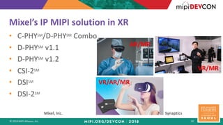Using Davcon MIPI DevCon Seoul 2018: Dual Mode C-PHY/D-PHY Use in VR Display IC | PDF
