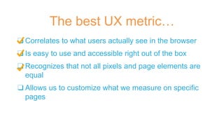 How I learned to stop worrying and love UX metrics