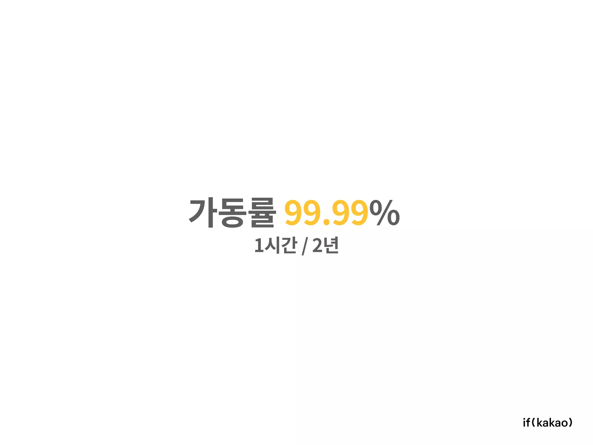 가동률 99.99%
1시간 / 2년
 