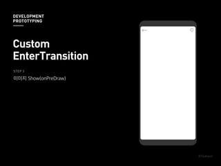 STEP 3
이미지 Show(onPreDraw)
DEVELOPMENT
PROTOTYPING
Custom
EnterTransition
 