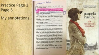 Practice Page 1
Page 5
My annotations
 