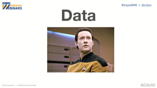 ©2018 Acquia Inc. — Confidential and Proprietary
Data
#SrijanWW | @srijan
 