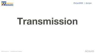 ©2018 Acquia Inc. — Confidential and Proprietary
Transmission
#SrijanWW | @srijan
 