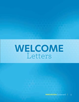 INNOVATION Scorecard 3
Letters
WELCOME
 